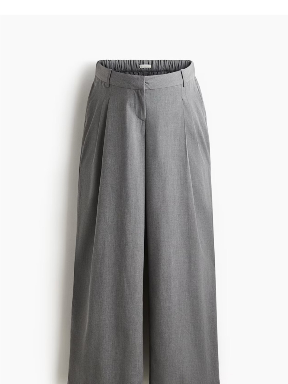 Mama before and after H&M Wide Leg Pants in Gray